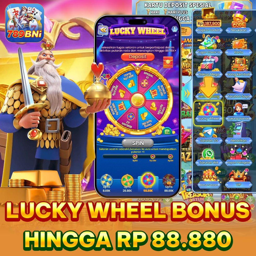 BNI 789 - lucky wheel bonus hingga Rp 88.880