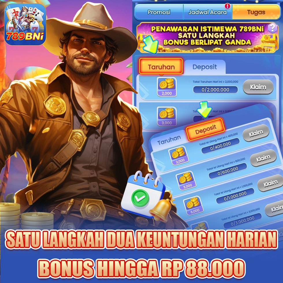 Apk Slot 789bni satu langkah dua keuntungan harian bonus hingga Rp 88.000