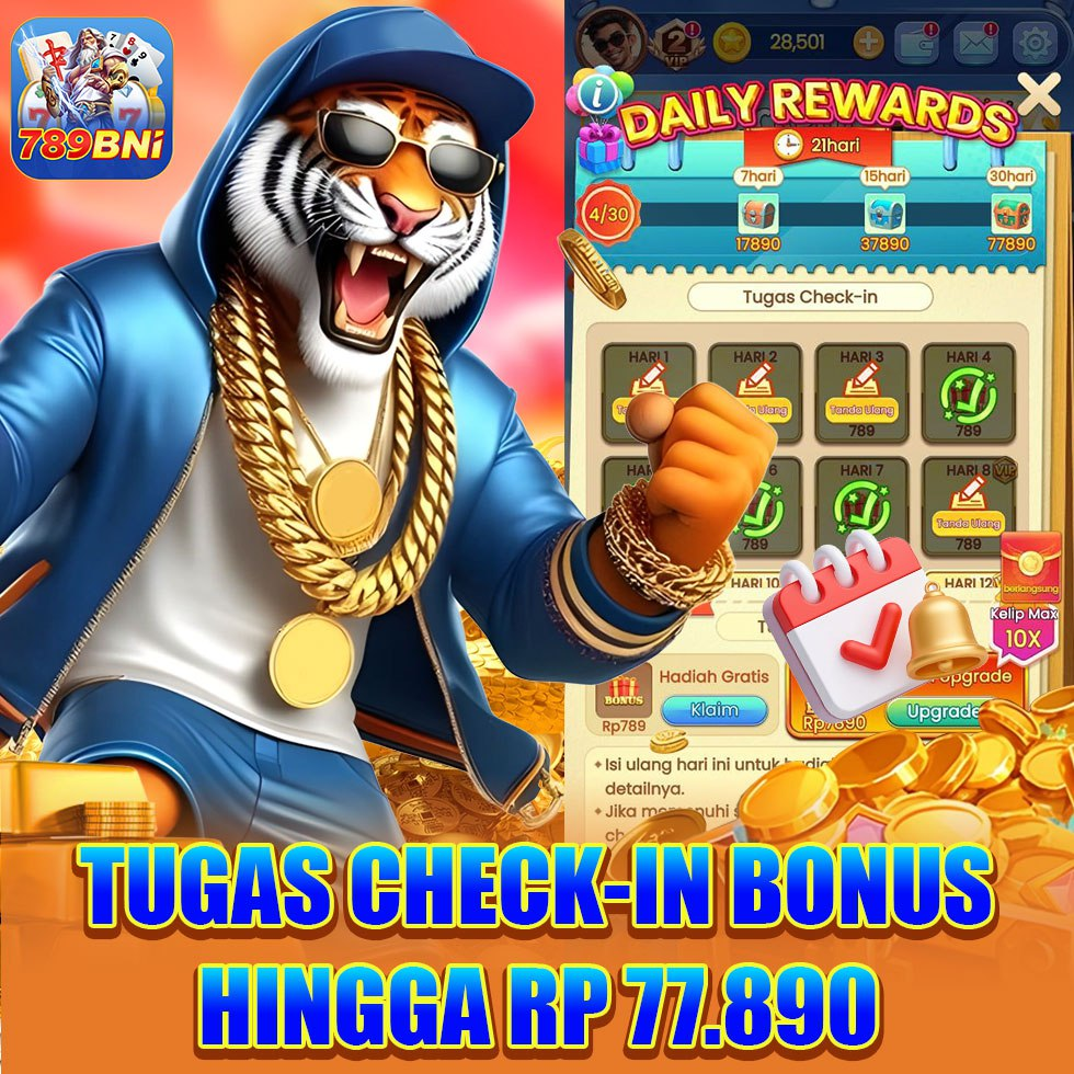 APK Slot Games tugas check-in bonus hingga Rp 77.890